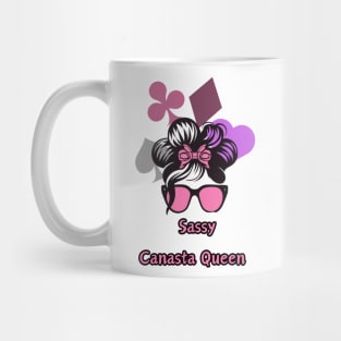 "Sassy Canasta Royalty: Groovy Queen"- Funny Canasta Lover Mug